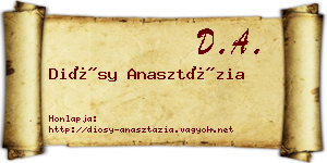 Diósy Anasztázia névjegykártya